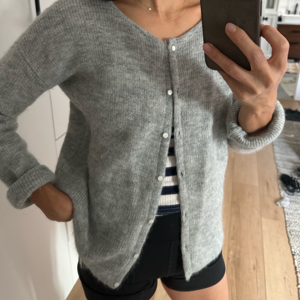 Sezane grey Gaspard cardigan